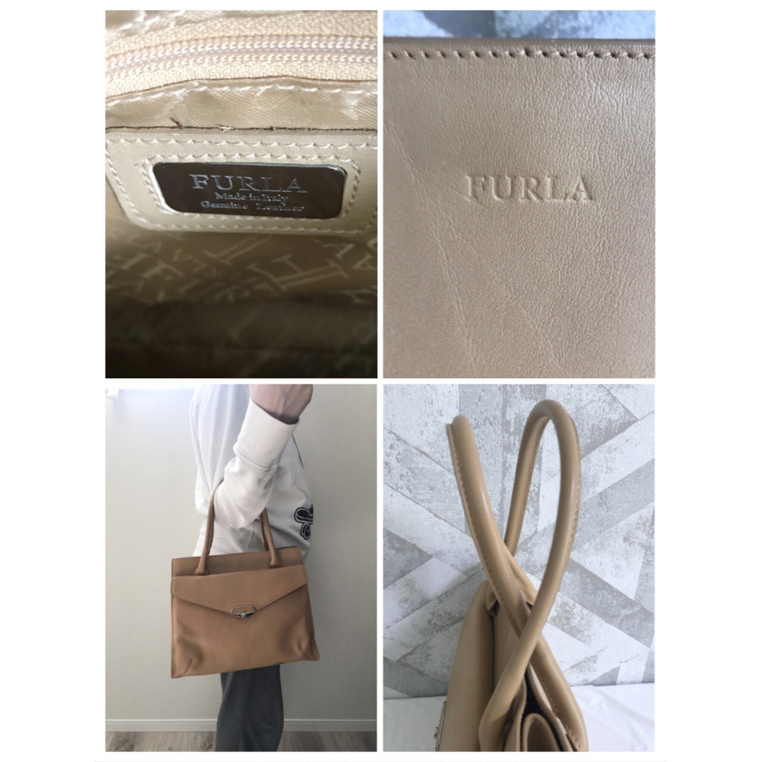 FURLA フルラ レザー ハンドバッグ トートバッグ ショルダー 肩掛け