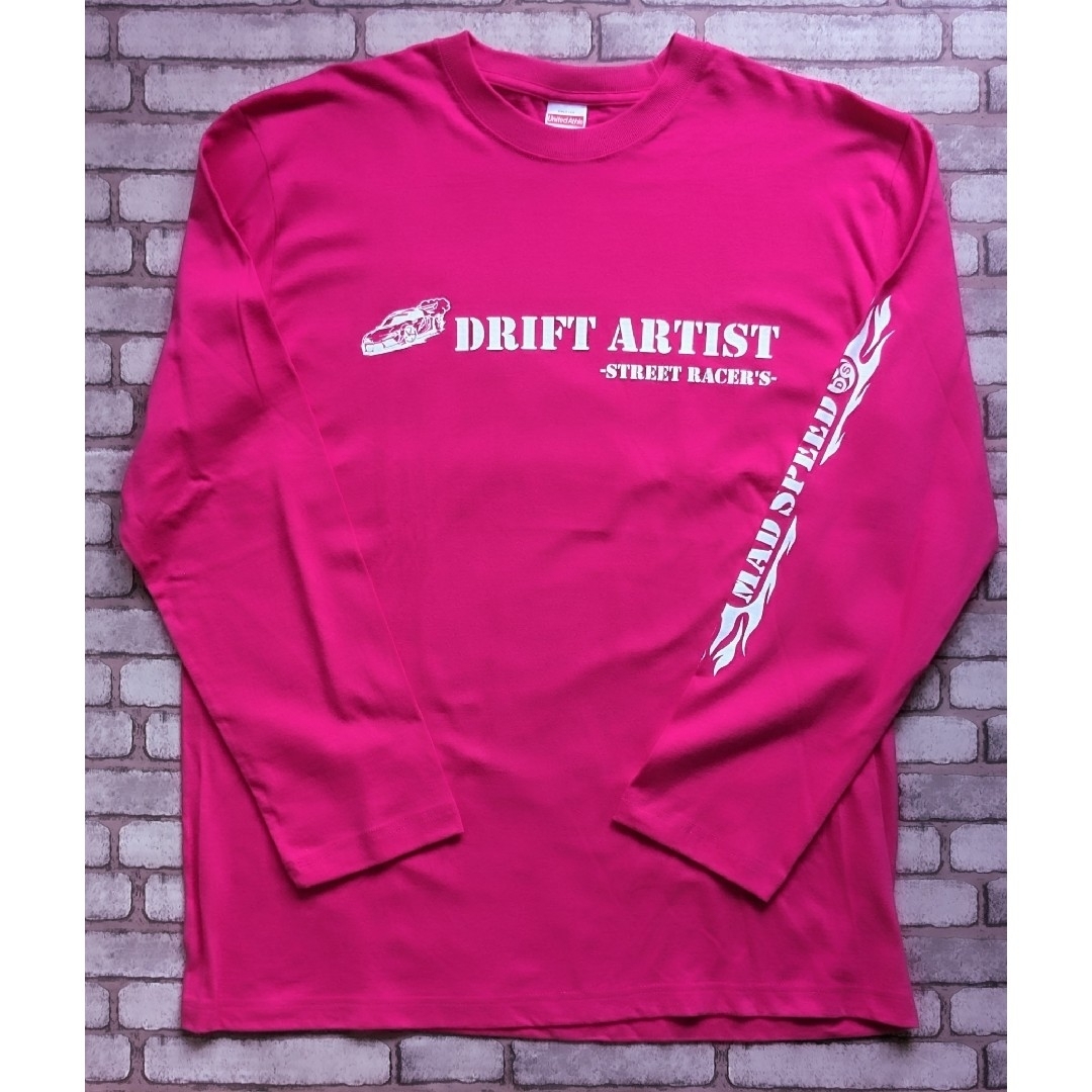 UnitedAthle(ユナイテッドアスレ)の【MADSPEED】趣味Tシャツ ドリフト DRIFT スープラ チェイサー 桃 メンズのトップス(Tシャツ/カットソー(七分/長袖))の商品写真