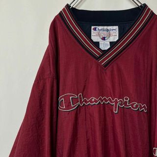 Champion - チャンピオン ナイロンプルオーバージャケット ビッグロゴ ...