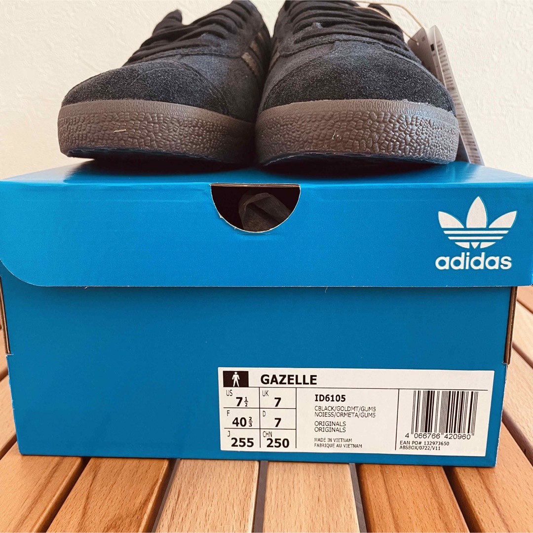 新品25.5cm アディダス adidas ガゼル ロー ブラック ID6105