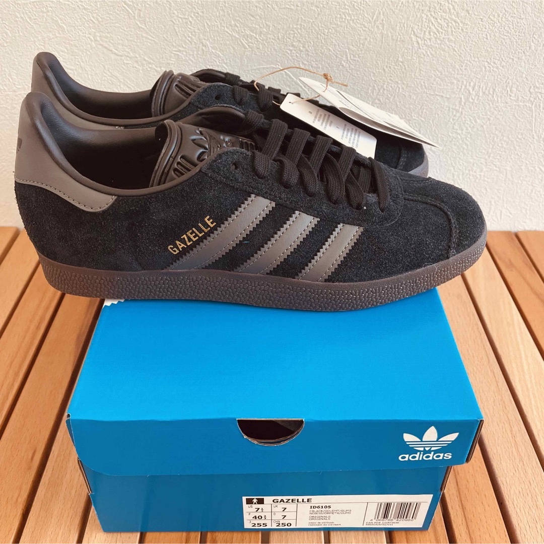 新品25.5cm アディダス adidas ガゼル ロー ブラック ID6105
