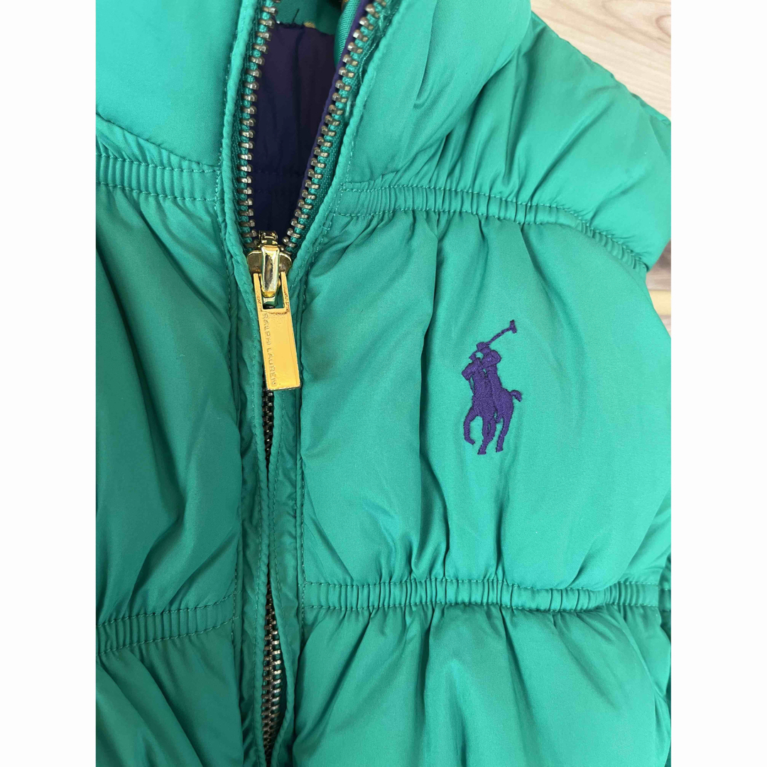 Ralph Lauren(ラルフローレン)のラルフローレン　ダウンベスト　リバーシブル　130 緑　紫 キッズ/ベビー/マタニティのキッズ服女の子用(90cm~)(ジャケット/上着)の商品写真