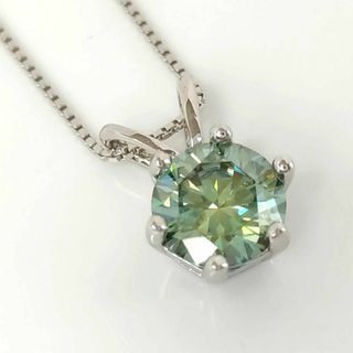 【新品】✨ピンク モアサナイト ラウンド1ct　ネックレス　ベネチアンチェーン