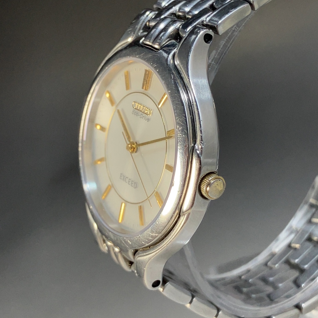 CITIZEN(シチズン)のメンズ腕時計男性用シチズンCITIZENエコドライブラウンド白文字盤2444 メンズの時計(腕時計(アナログ))の商品写真