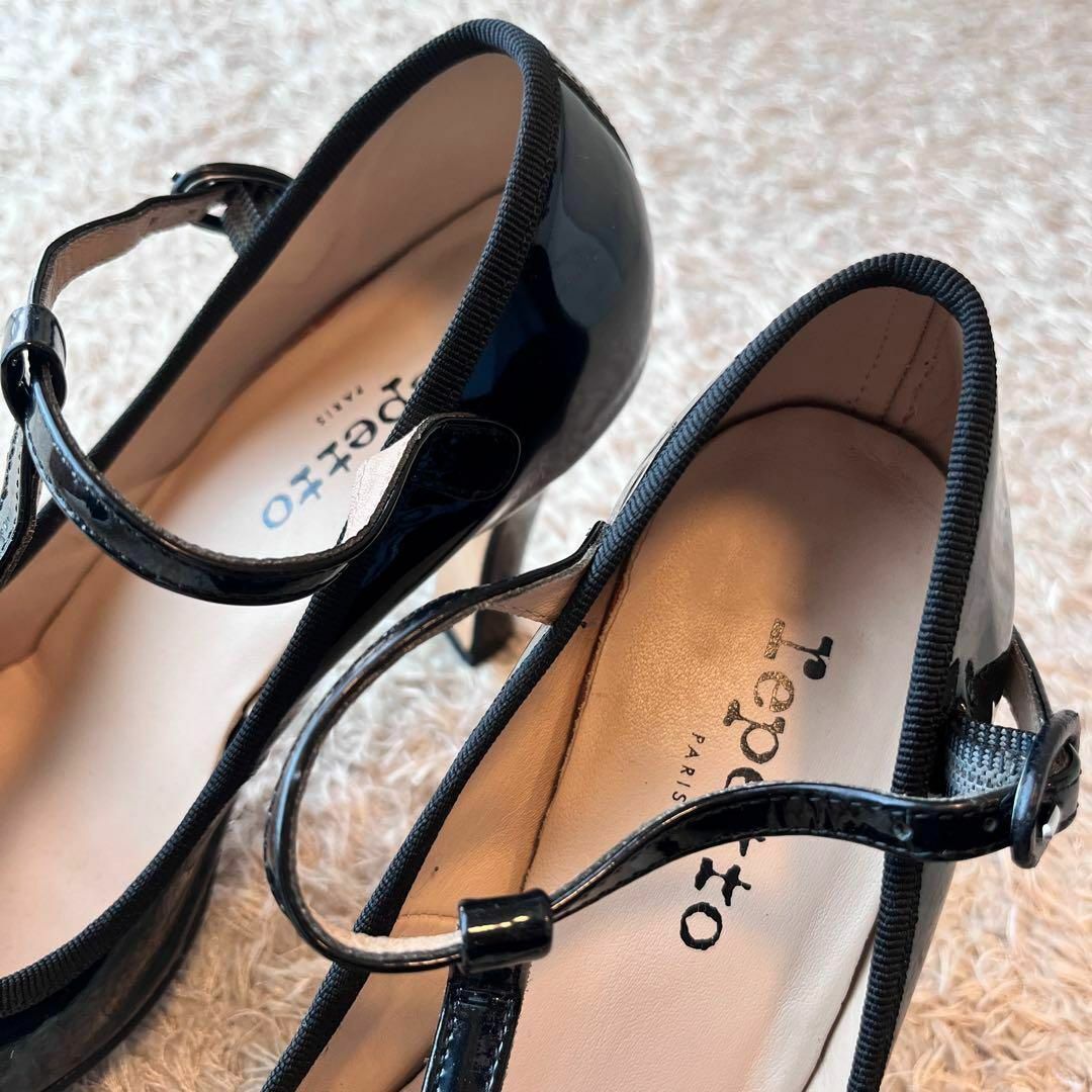 repetto ハイヒール　ストラップ付　エナメル　スエード　本革