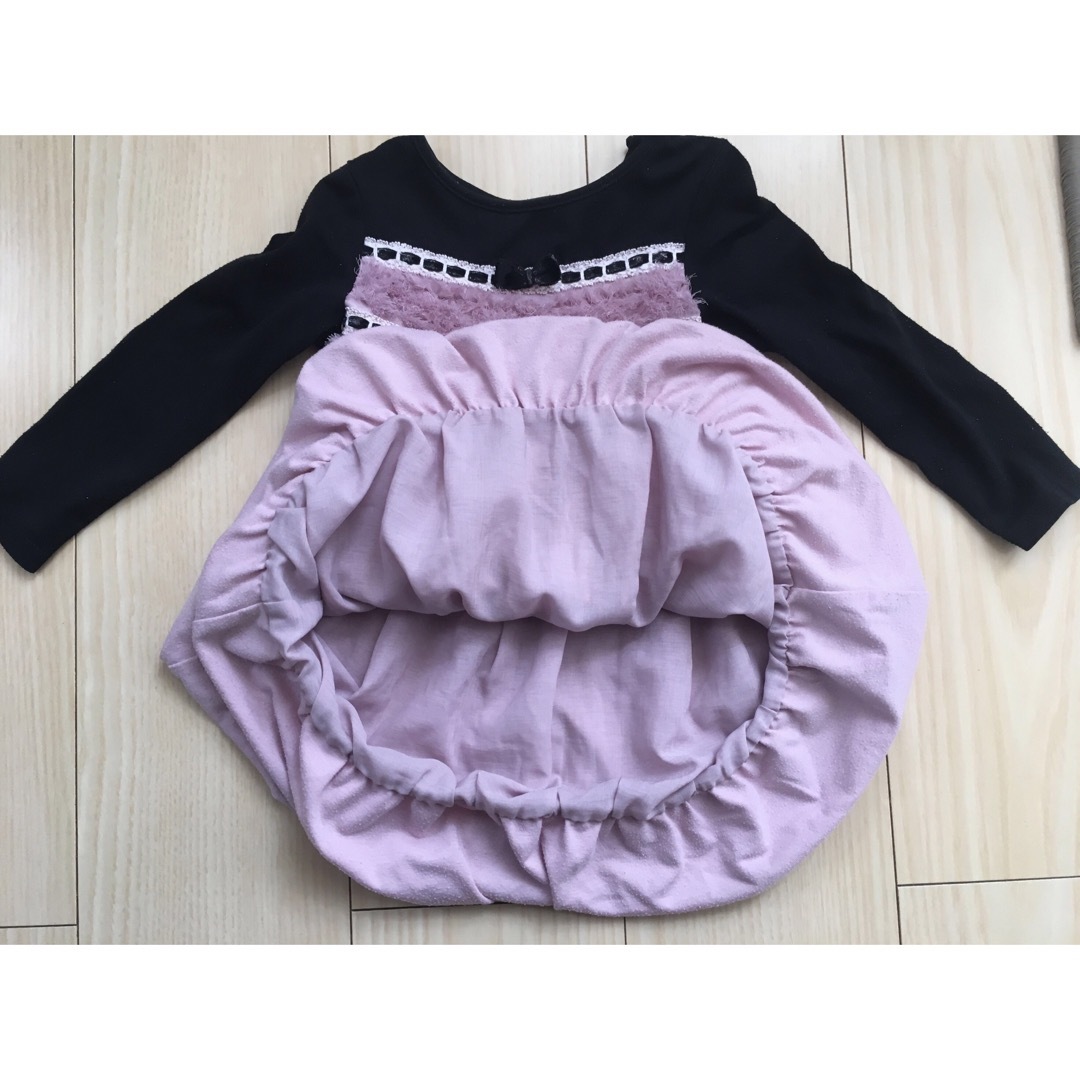 TOCCA(トッカ)のTOCCA バルーン　ワンピース　90センチ　長袖　フリル付 キッズ/ベビー/マタニティのキッズ服女の子用(90cm~)(ワンピース)の商品写真