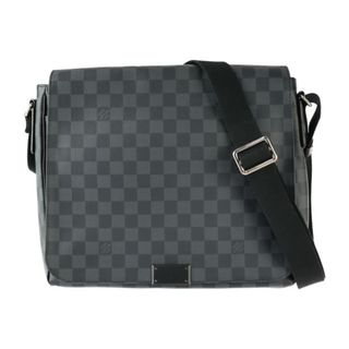 ルイヴィトン(LOUIS VUITTON)のLOUIS VUITTON ルイ ヴィトン ダミエグラフィット ディストリクトMM ショルダーバッグ N41272 PVC レザー  ブラック グレー  メッセンジャーバッグ ビトン 【本物保証】(ショルダーバッグ)