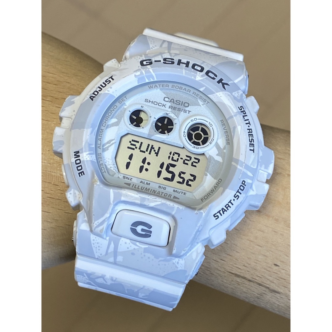 デカG/G-SHOCK/GD-X6900/迷彩/スノーカモ/三ツ目/限定/白×灰