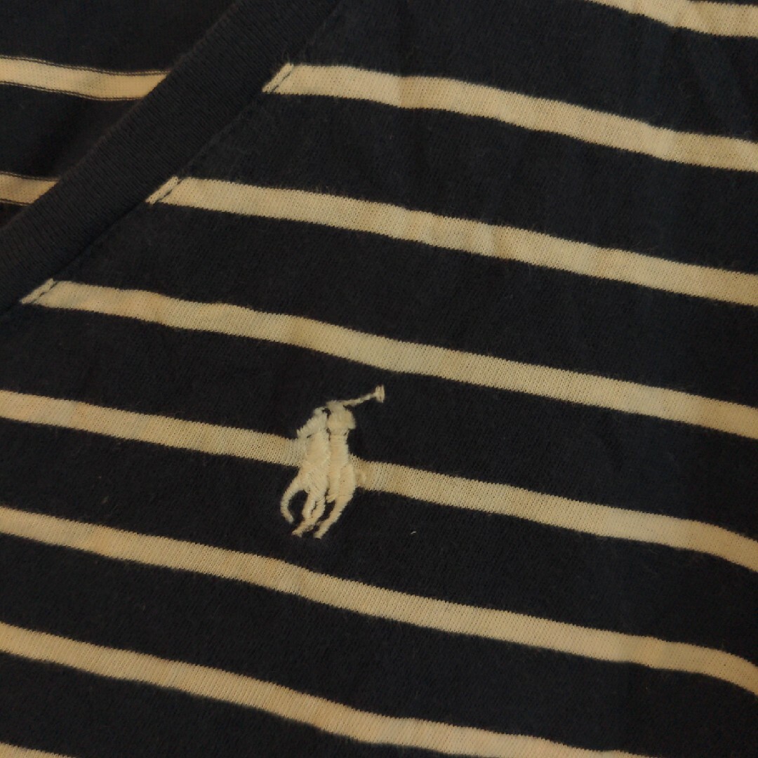 POLO RALPH LAUREN(ポロラルフローレン)の【ポロラルフローレン】VネックボーダーTシャツ レディースのトップス(Tシャツ(半袖/袖なし))の商品写真