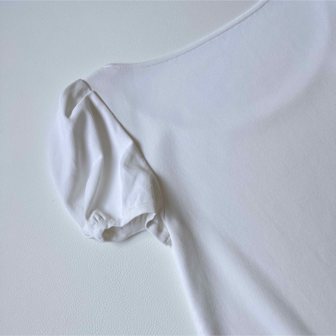美品 FOXEY NEWYORK フォクシー ニット ロゴプレート パフスリーブ