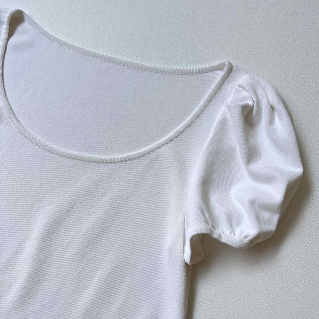 美品 FOXEY NEWYORK フォクシー ニット ロゴプレート パフスリーブ