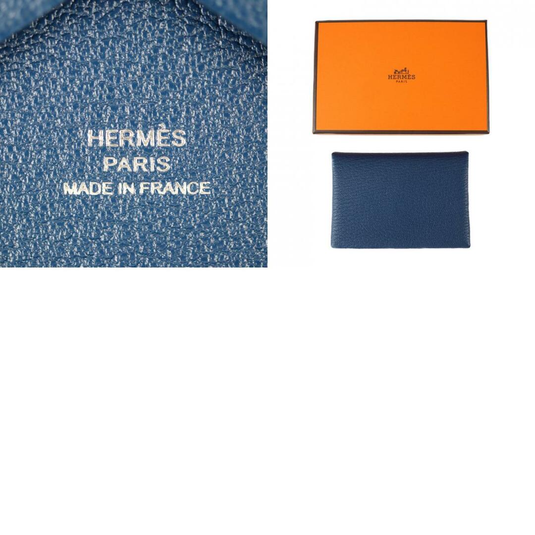 HERMES エルメス カルヴィ デュオ カードケース コインケース ネイビー