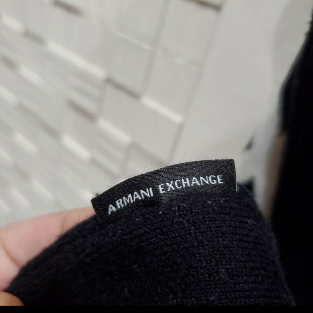 ARMANI EXCHANGE - アルマーニエクスチェンジ 総柄 ニット ブラックの