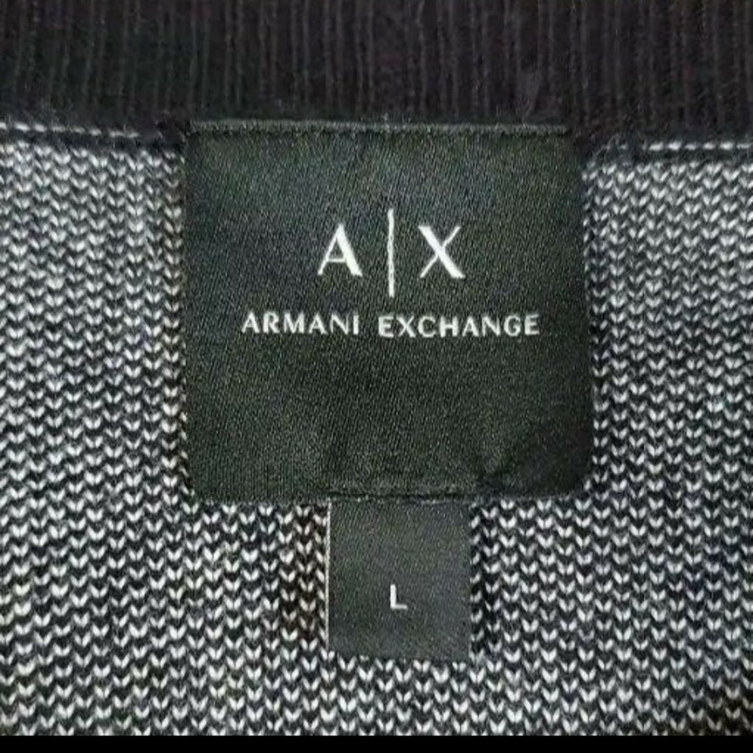 ARMANI EXCHANGE - アルマーニエクスチェンジ 総柄 ニット ブラックの