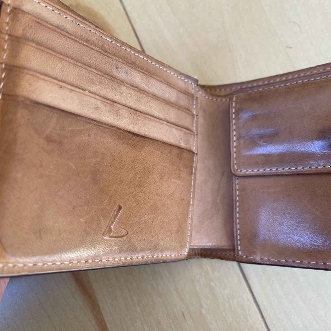 土屋鞄　二つ折財布　コードバン　グリーン 8