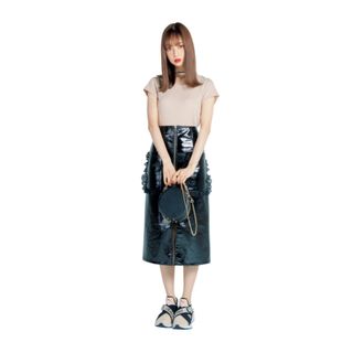 ケイティー(Katie)のKatie GOTH GAME zip skirt ZIPタイトスカート XS(ひざ丈スカート)