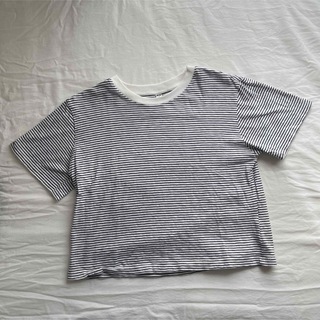 ユニクロ(UNIQLO)の【UNIQLO】スラブジャージーボーダークロップドT(Tシャツ(半袖/袖なし))