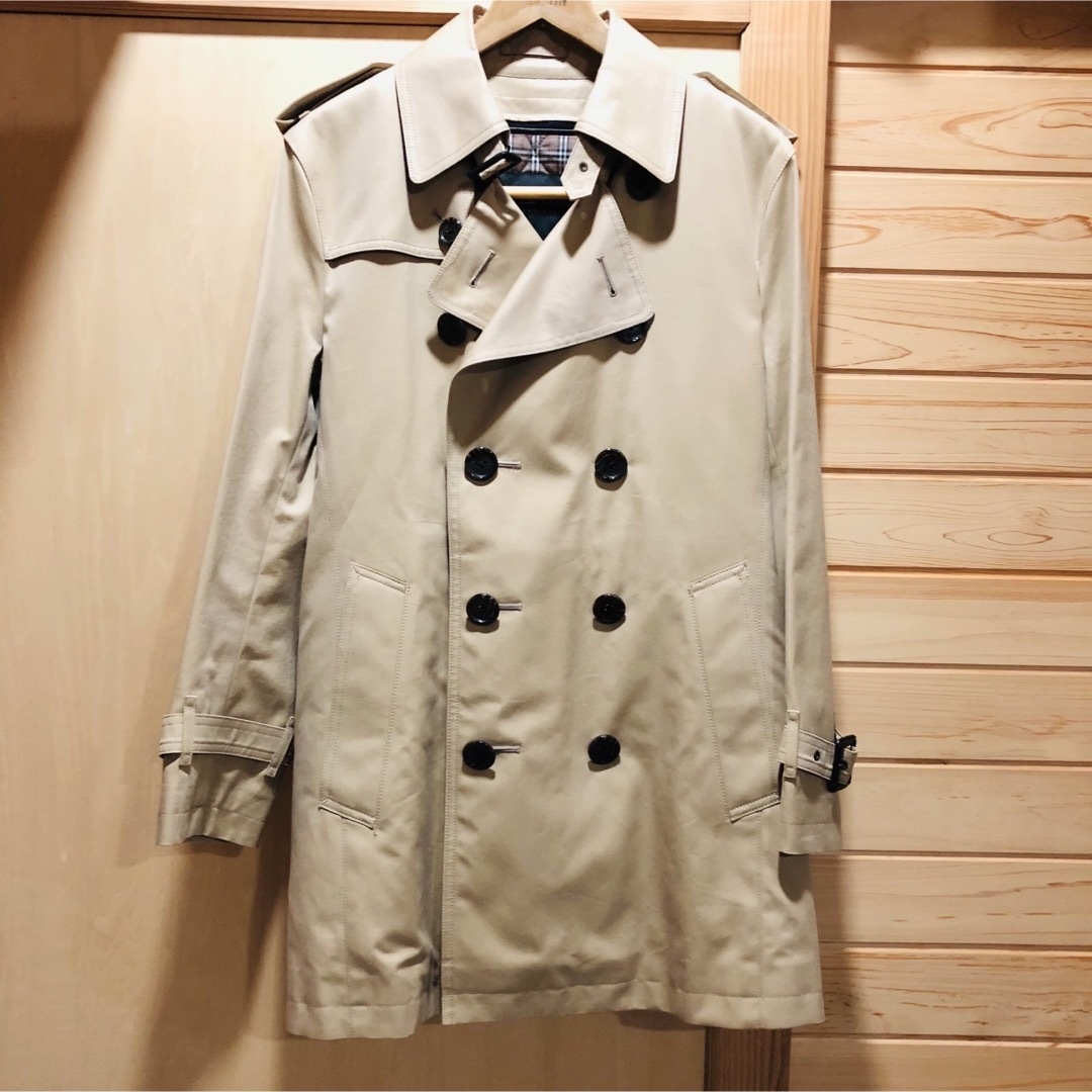 美品 BURBERRY BLACK LABEL バーバリー トレンチコート L-