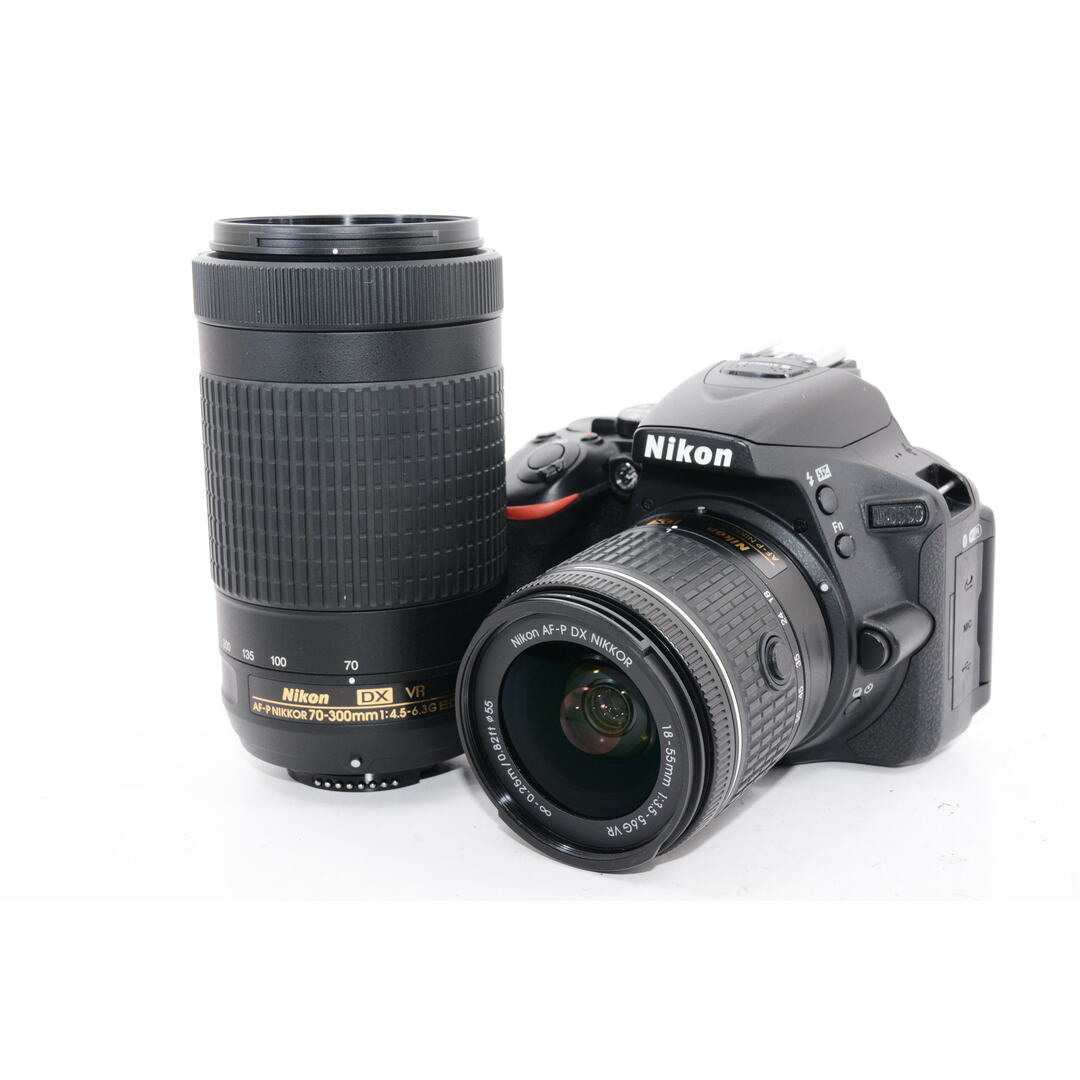 【美品】 Nikon デジタル一眼レフカメラ D5600 ダブルズームキット ブラック D5600WZBK…