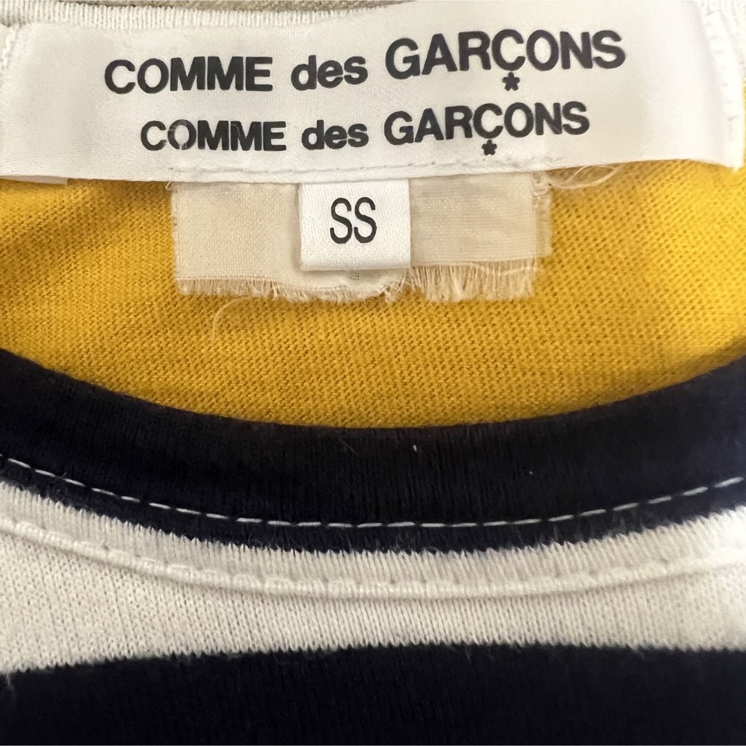 COMME des GARCONS(コムデギャルソン)のむめも様専用！Comme des Garçons ドッキングボーダーカットソー　 レディースのトップス(Tシャツ(長袖/七分))の商品写真