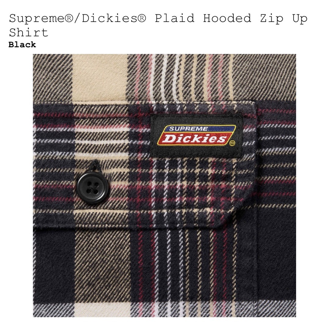 SupremeDickies Plaid Hooded Zip Up Shirt