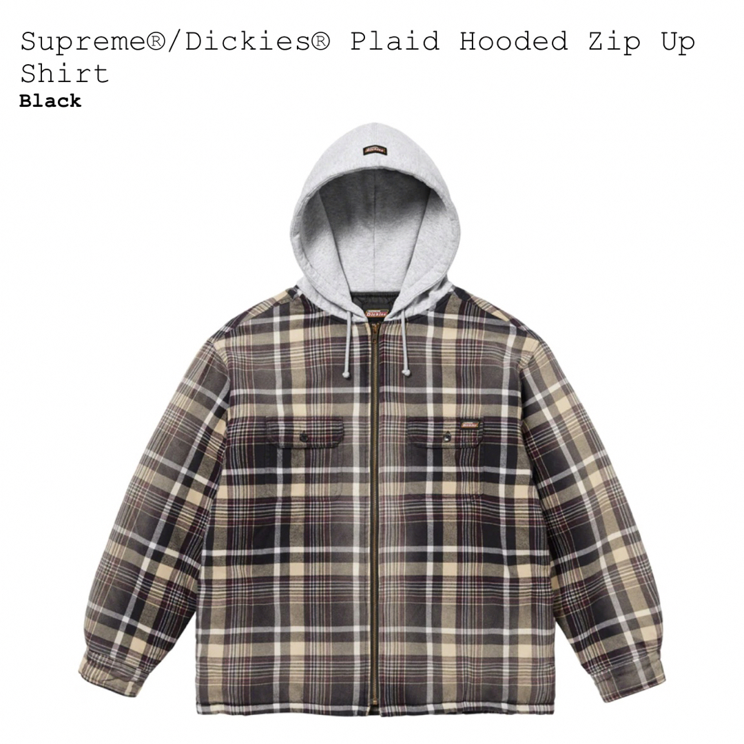 Supreme/Dickies Plaid Hooded ZipUp Shirt