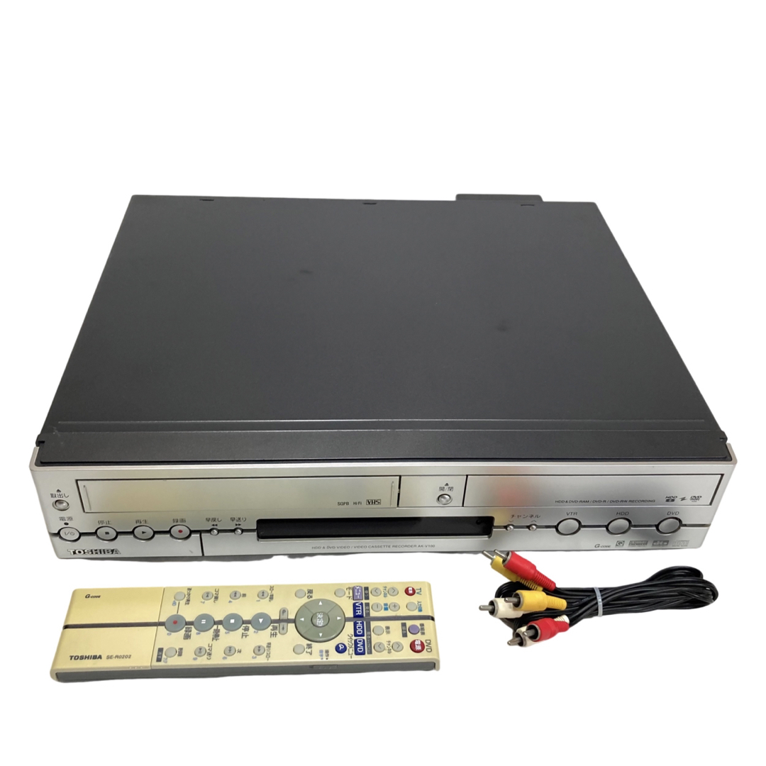 【動作良好】Toshiba ビデオデッキ AK-V100 VHS/HDD 整備済