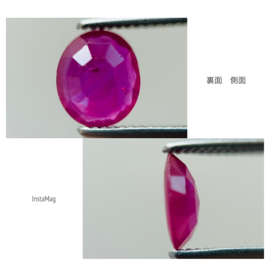 (M1022-2)『シルキー』ミャンマー産　天然ルビー　0.468ct