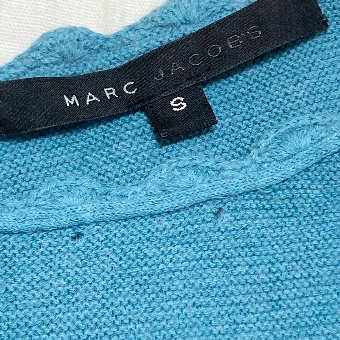 MARC JACOBS(マークジェイコブス)の美品☆マークジェイコブス　コットンアンゴラ混紡パール編みニット　薄ブルー　S☆ レディースのトップス(ニット/セーター)の商品写真