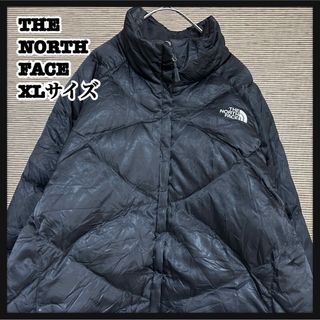 ザノースフェイス(THE NORTH FACE)のノースフェイス】ダウンジャケット　550　黒　刺繍 ワンポイント　レディース65(ダウンジャケット)