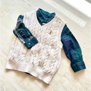 ベビーギャップ(babyGAP)の【2歳セット】Baby GAP ニット+ NEXT baby シャツ (シャツ/カットソー)