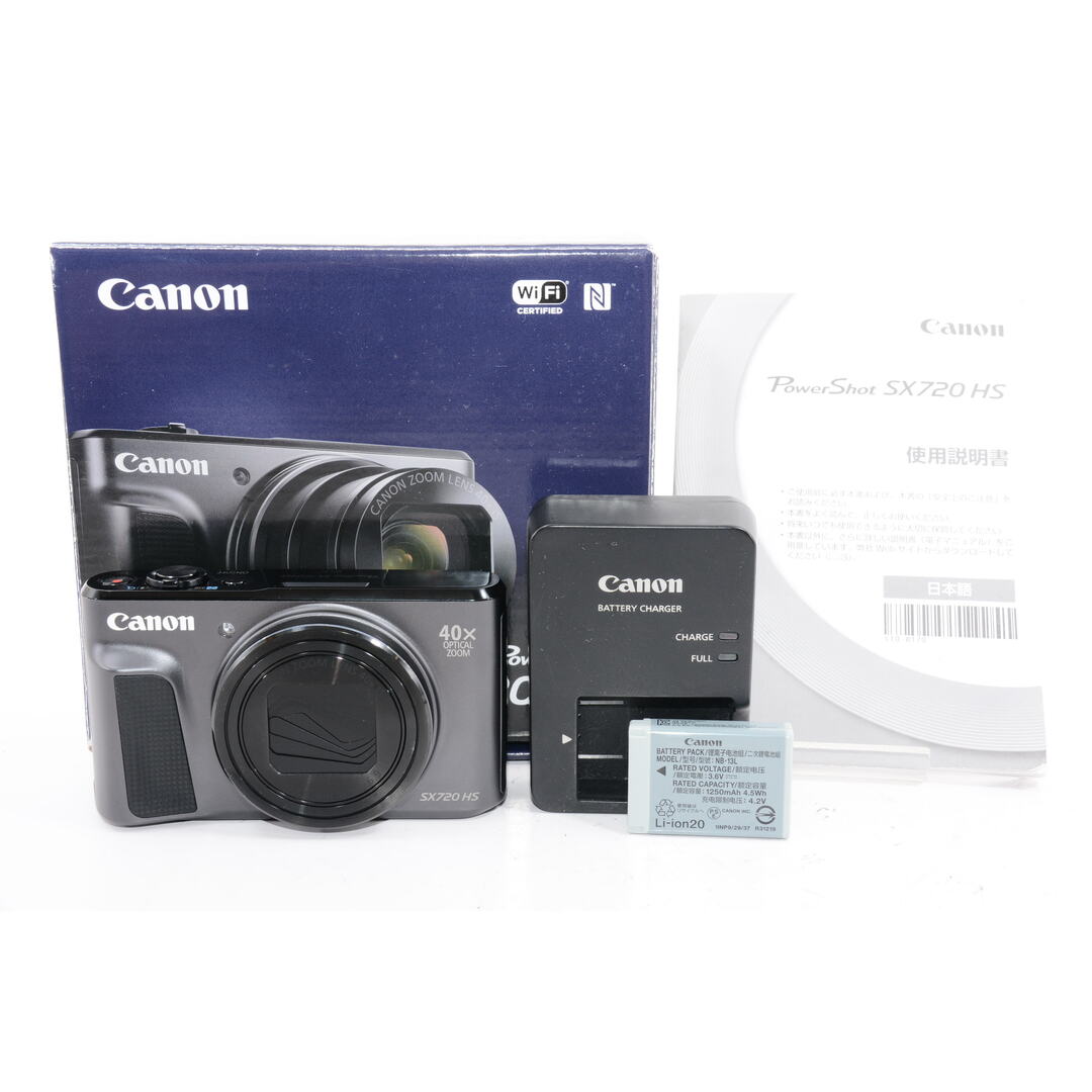 外観特上級】Canon デジタルカメラ PowerShot SX720 HS ブラック 光学40倍ズーム PSSX720HSBKの通販 by カメライオン's  shop｜ラクマ