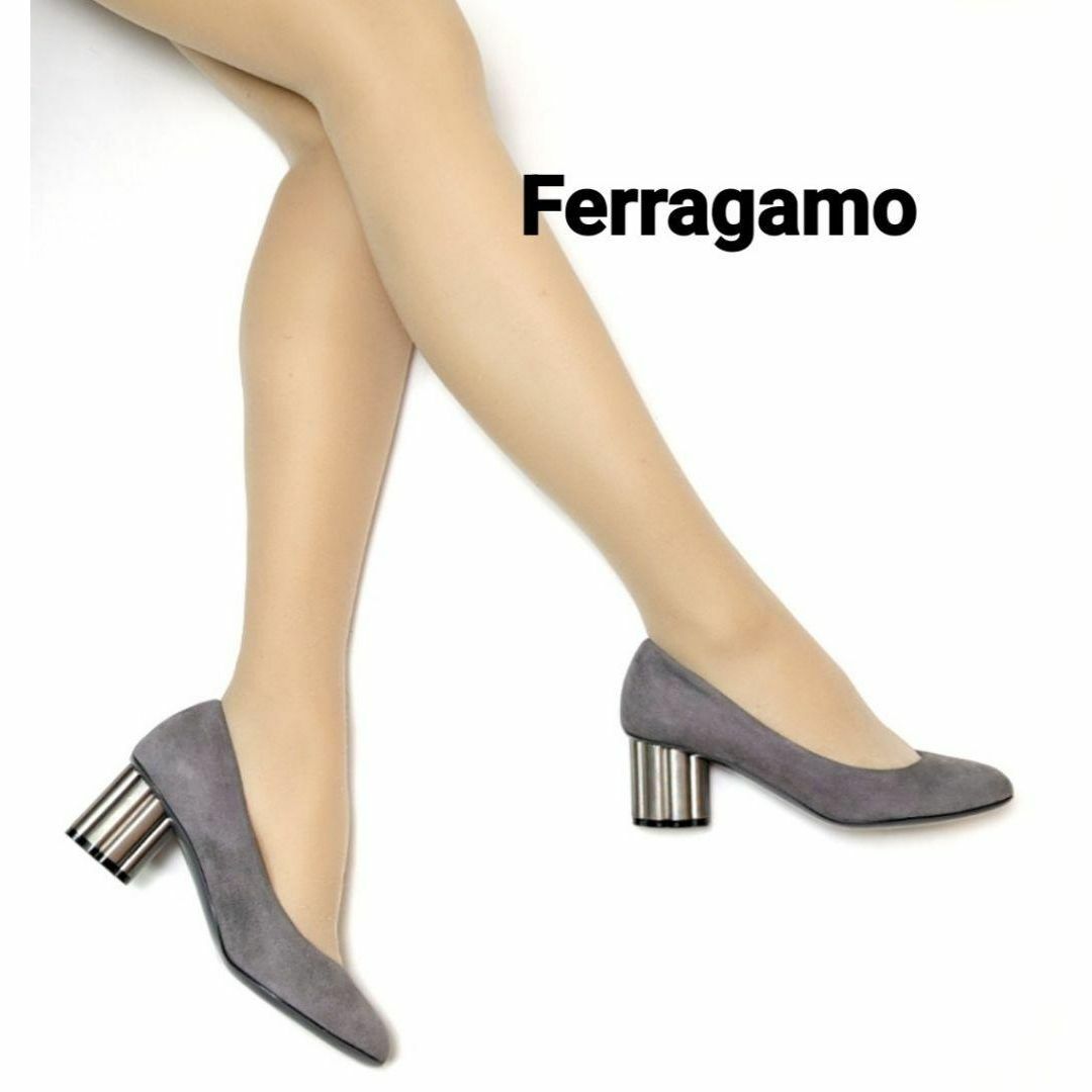 未使用さん♥フェラガモFerragamo 　VIVA　スリングバックパンプス5D