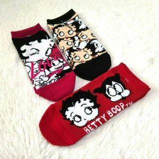 ベティブープ(Betty Boop)のベティブープ　レディースソックス３足組くつ下くつした靴下女性女子通勤通学Ｂ(ソックス)