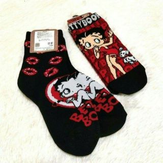 ベティブープ(Betty Boop)のベティブープ　レディースソックス２足組　Bettyくつ下くつした靴下総パイル(ソックス)