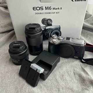 キヤノン(Canon)のバーバリー様　EOS M6 MarkⅡ(シルバー)ダブルズームキット※EVFなし(ミラーレス一眼)