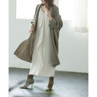 Noble - ノーブル 21AW カラーブロックニットワンピース ロング 長袖