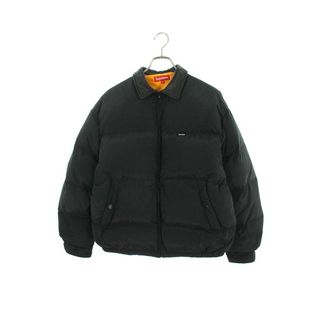 シュプリーム(Supreme)のシュプリーム  Leather Collar Puffy Jacket レザーカラースモークボックスロゴダウンジャケット メンズ M(ダウンジャケット)