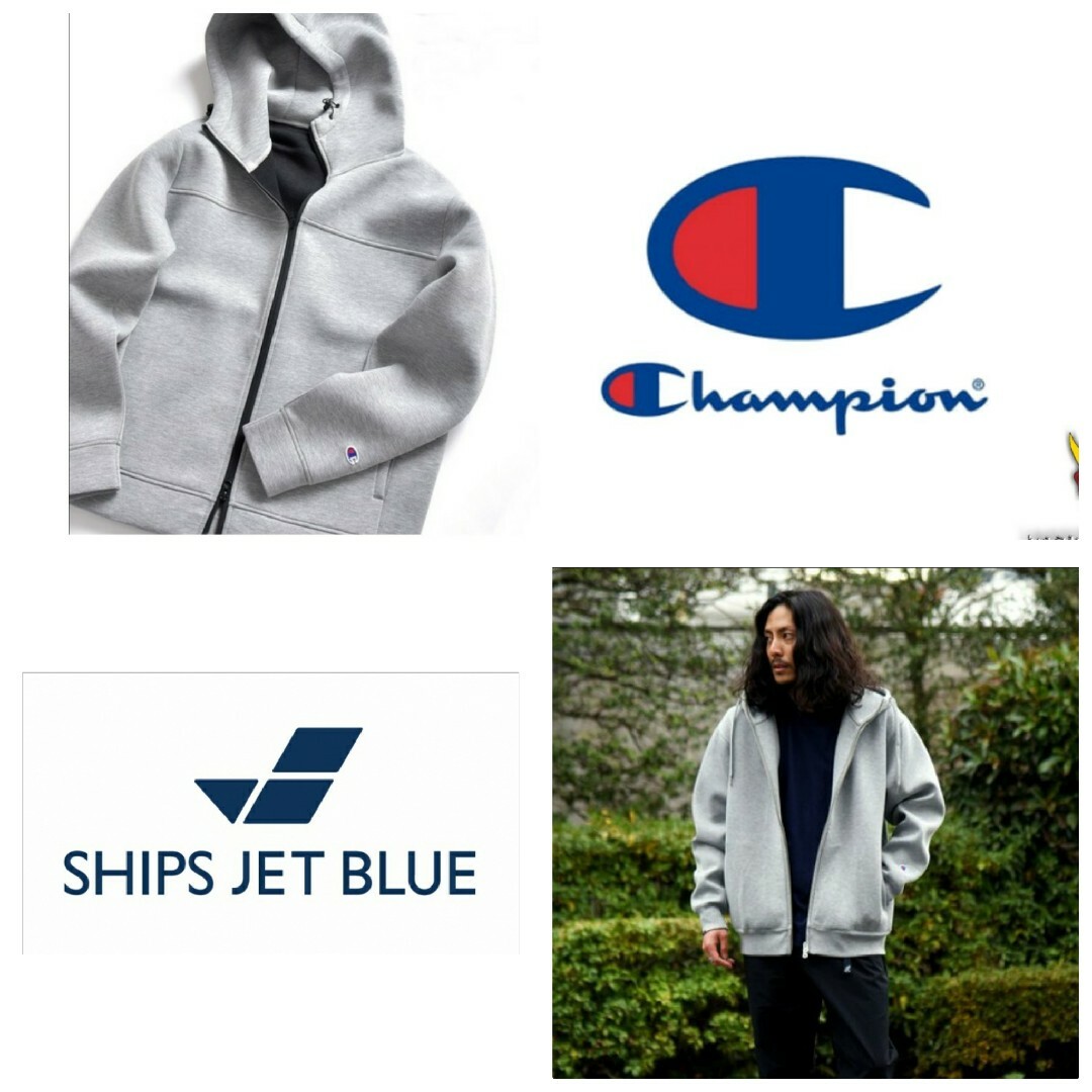 未使用/別注】Champion×SHIPS WRAP-AIR ジップパーカー-