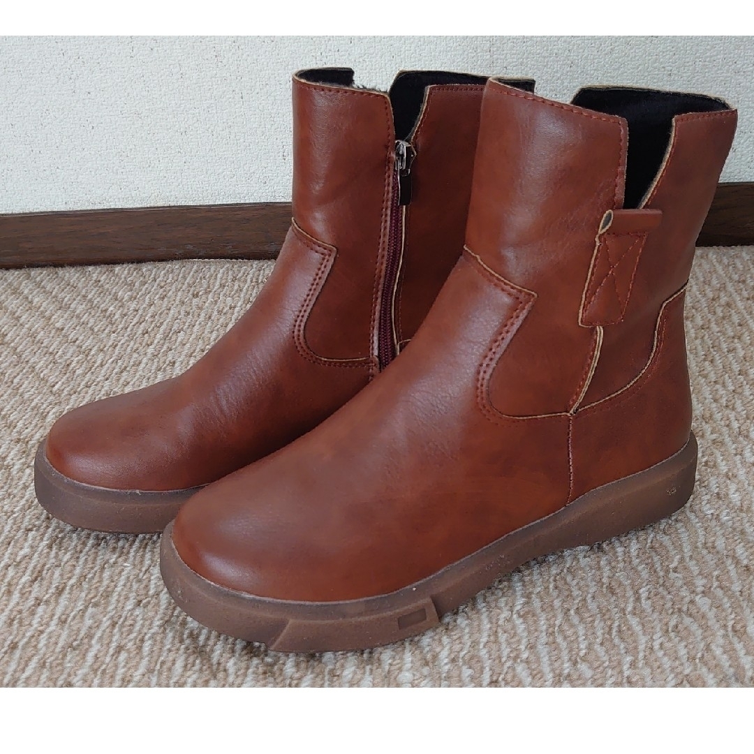 ショートブーツ ブラウン サイズ40(25cm) レディースの靴/シューズ(ブーツ)の商品写真