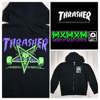 MAGICAL MOSH MISFITS - MxMxM × THRASHER◆コラボパーカー/SK8GOAT/スカル/M