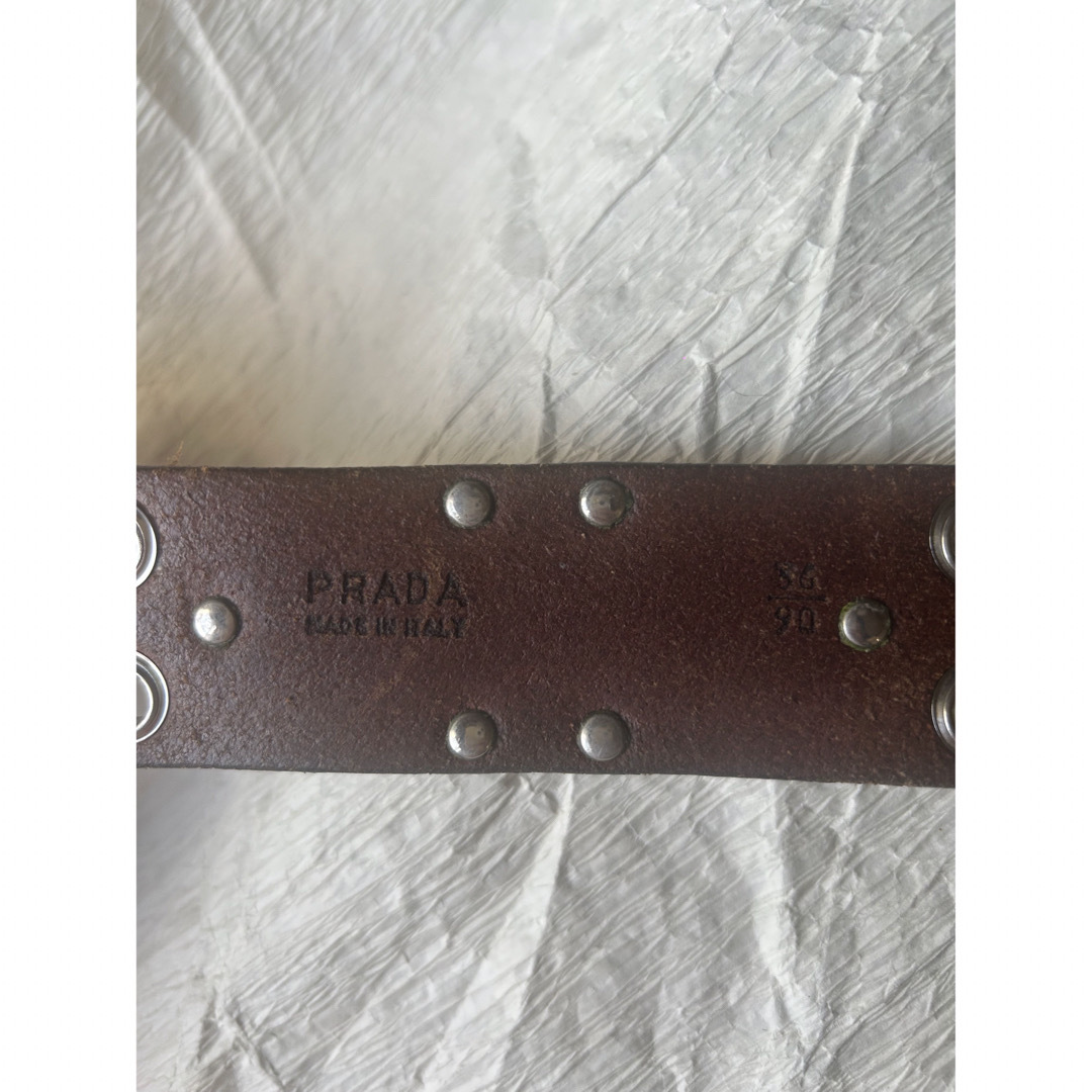 PRADA - prada スタッズ 本革 ベルト サイズ90 vintage archiveの通販