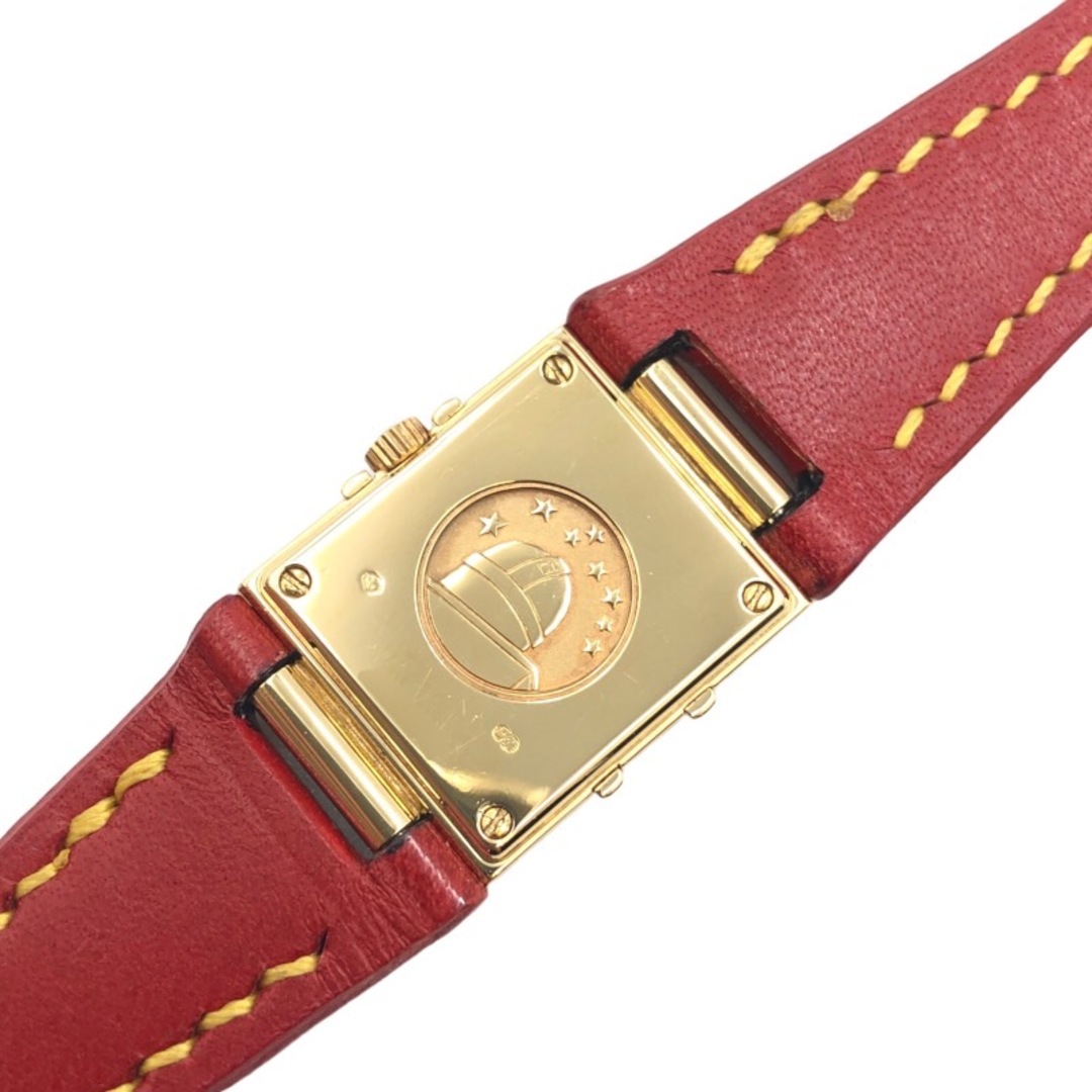 オメガ OMEGA コンステレーションクアドラ　ホワイトシェル 1635.79.11 K18イエローゴールド レディース 腕時計