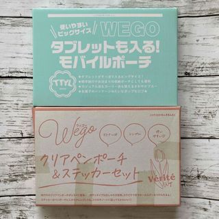 ウィゴー(WEGO)のnicola ニコラ 付録 WEGO モバイルポーチ＆クリアペンポーチ セット(ポーチ)