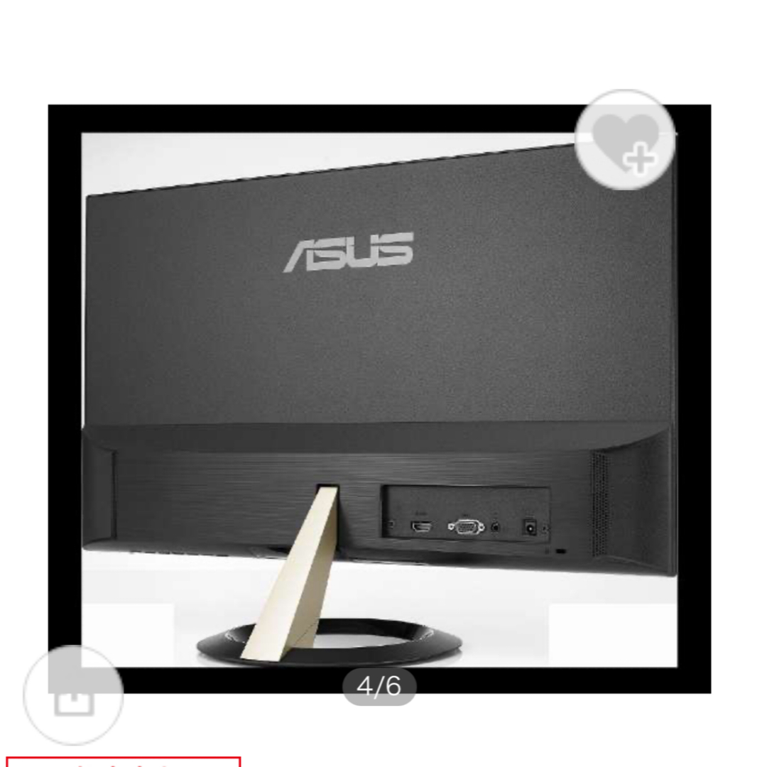 ASUS(エイスース)のASUS エイース　23型モニターフルHD スマホ/家電/カメラのPC/タブレット(ディスプレイ)の商品写真