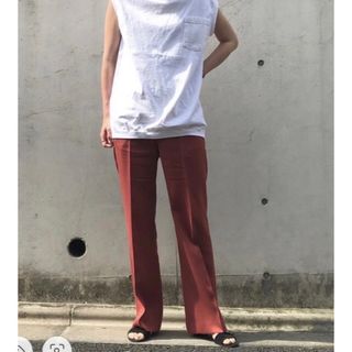 ロク(6 (ROKU))の＜6(ROKU)＞BOOT CUT PANTS/パンツ アローズ赤レッド(カジュアルパンツ)