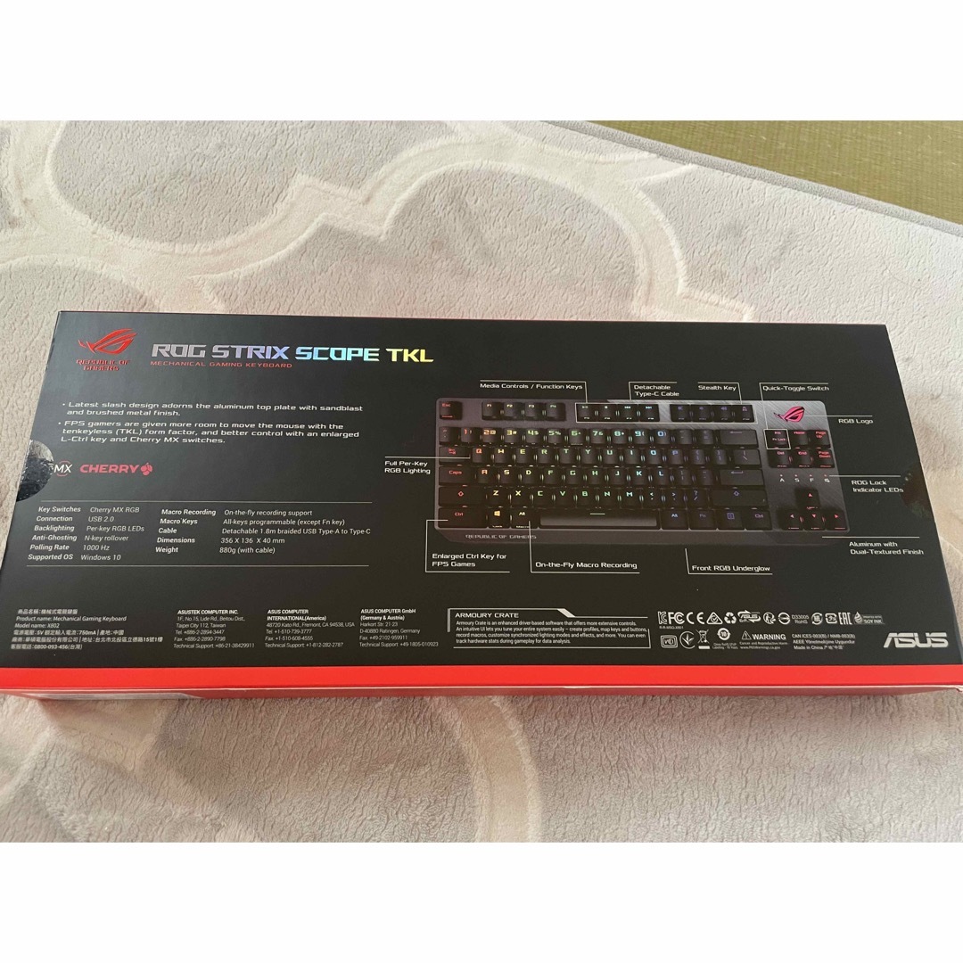 ROG STRIX SCOPE TKL 銀軸　SV/JPスマホ/家電/カメラ