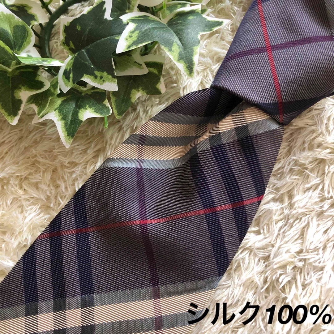 BURBERRY(バーバリー)のBURBERRY  LONDON人気チェックネクタイ　イタリア製　シルク100% メンズのファッション小物(ネクタイ)の商品写真