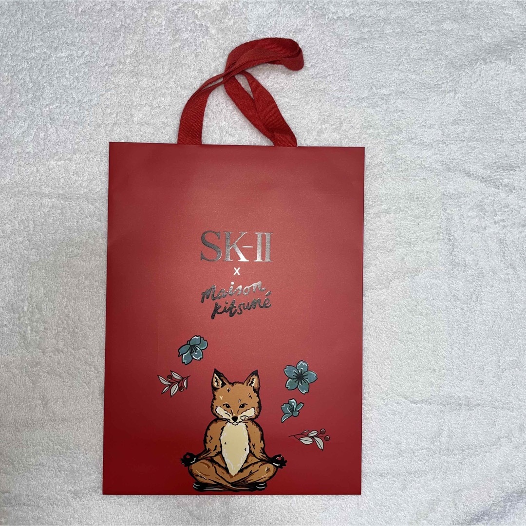 【新品未使用】SK-II クリスマスコフレ メゾンキツネ ポーチ&ショップ袋