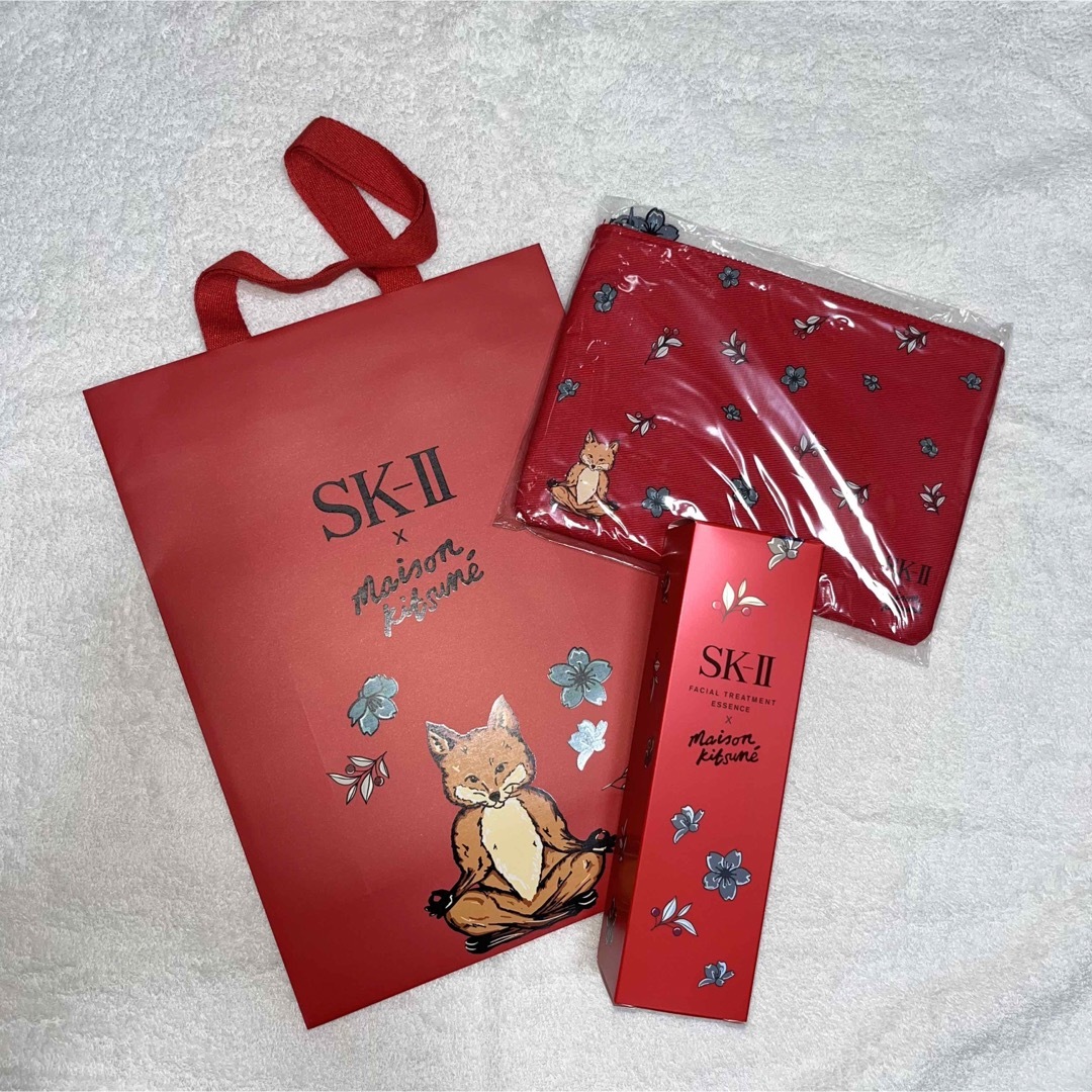 【新品未使用】SK-II クリスマスコフレ メゾンキツネ ポーチ&ショップ袋 | フリマアプリ ラクマ